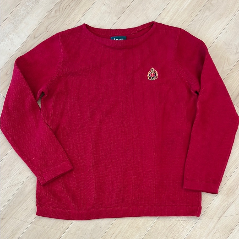 Lauren Ralph Lauren Red Crew Neck Sweater